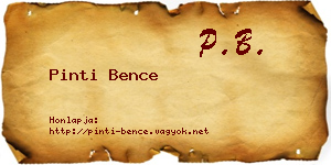 Pinti Bence névjegykártya